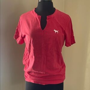 PINK Victoria's Secret Red Short Sleeve Tee